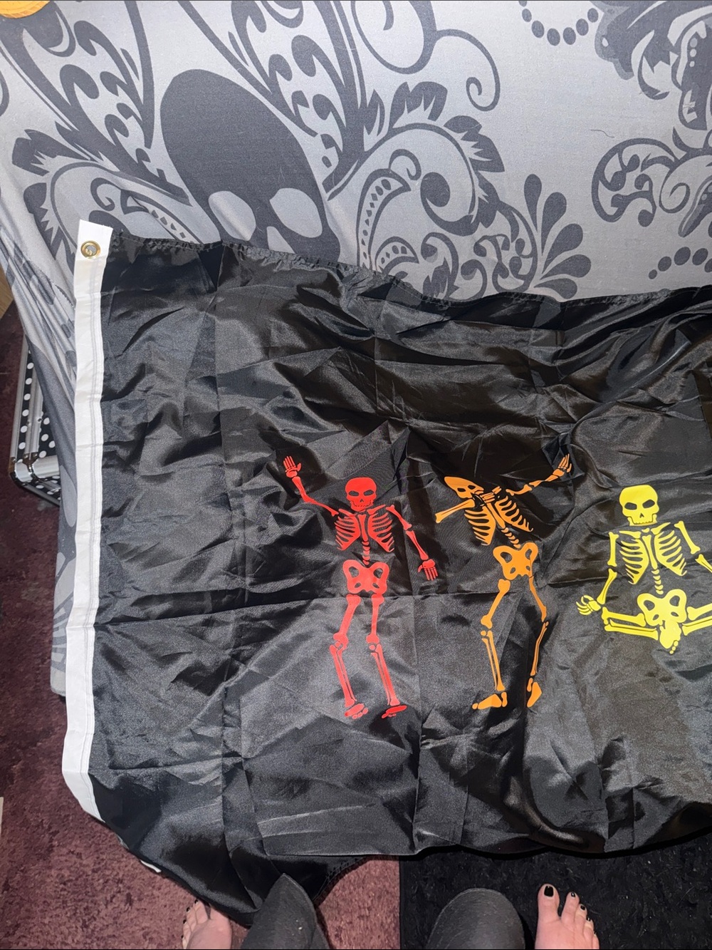 Aro Ace Halloween Skeletons Aroace Pride Flag!!